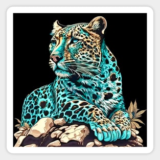 Leopard in wait Magnet